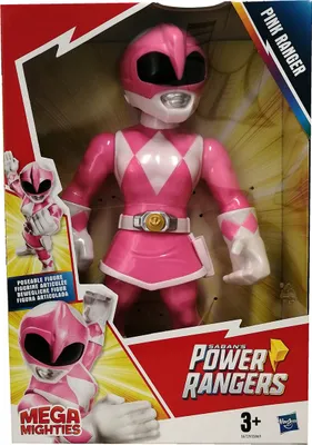 Produktbild von Hasbro E6729 Mega Mighties Sabans Power Rangers Pink Ranger bewegliche Spielfigur Actionfigur 27 cm