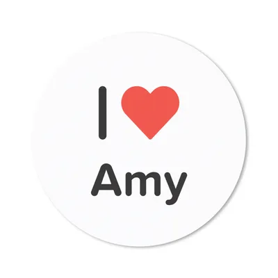 Produktbild von MuchoWow® Mauspad Mousepad Ich liebe - Amy - Mädchen 50x50 cm - Mousepads - Maus Mat - Pad - Mausunterlage - Vinyl