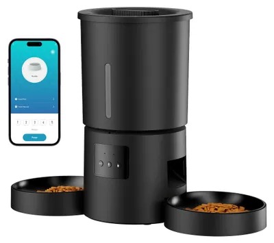 Productafbeelding van Voederautomaat kat 5L met APP bediening en dubbele voerbak
