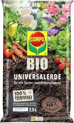 COMPO BIO Universal-Erde torffrei 7,5 l 4008398112240 214023 11224 blumenerde pflanzerde
