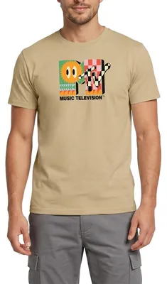 Produktbild von Spreadshirt MTV Music Television Buntes Logo Mit Sonne Männer T-Shirt, XL, Sandbeige