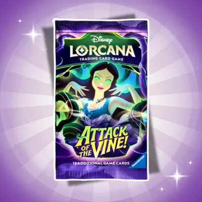 Produktbild von 1x Disney Lorcana Set 13 Attack of the Vine! Booster Englisch – 1 Boosterpack mit 12 Karten + Heartforcards® Versandschutz