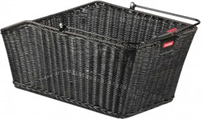 Produktbild von KLICKfix Hinterradkorb Structura GT sw 44x24x20cm, geflochten, mit KorbKlip 18ltr, schwarz