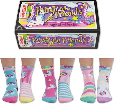 Produktbild von Verrückte Märchenfiguren Socken mit Einhorn Oddsocks im 6er Set