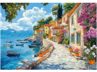 Produktbild von CASTORLAND Puzzle Mittelmeer-Wanderweg 500 dlks