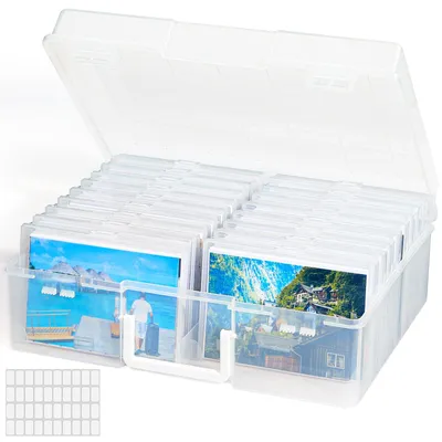 Foto-Organizer 18 Fächer, 10x15 cm, transparent