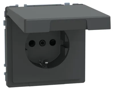 Produktbild von MERTEN Steckdose SCHUKO Design MEG23146034 IP44 Steckklemmen Anthrazit