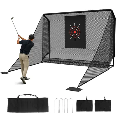 Produktbild von Golfnetz Übungskäfig Trainingsnetz 3x2x3m mit Zielscheibe für Innen- und Aussenb