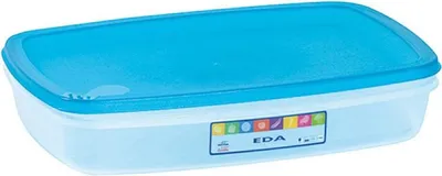 Produktbild von Rechteckige Mikrowellen-Box (Türkisdeckel, 2 Liter) - Eda