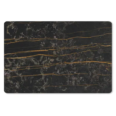 Produktbild von MuchoWow® Mauspad Mousepad Marmor - Schwarz - Gold - Ader 27x18 cm - Mousepads - Maus Mat - Pad - Mausunterlage - Büroartikel - Desk Matten