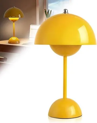 Immagine prodotto di Lampada da tavolo dimmerabile a forma di fungo - 3 colori - cestino di fiori a LED - senza fili - per camera da letto e ufficio