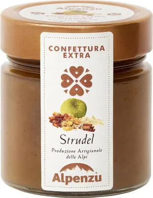 Produktbild von Confetture extra di Strudel, Konfitüre Apfel-Strudel mit Renette-Äpfeln, 270g, Alpenzu