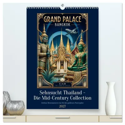 Produktbild von Sehnsucht Thailand - Die Mid-Century Collection (hochwertiger Premium Wandkalender 2027 DIN A2 hoch), Kunstdruck in Hochglanz