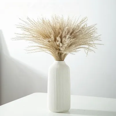 Produktbild von Vasen, Dekovase Keramik Vase, Pampasgras Vasen matt (Handgefertigte Getrocknete Blumenbehälter, Blumen-Pflanzenbehälter, Kunsthandwerk Ornamente