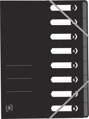 Zdjęcie produktu dla Oxford 400116252, Konwencjonalny folder na dokumenty, A4, Karton, Czarny, 390 g/m², Gumka recepturka