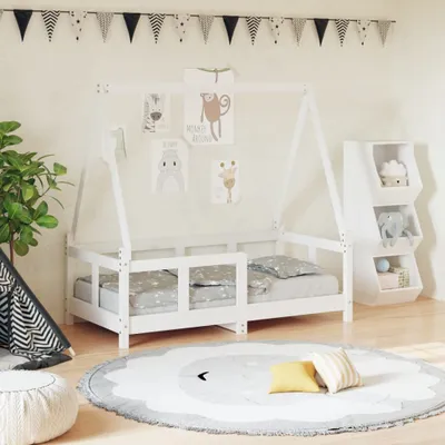 Produktbild von "im Angebot" Kinderbett Weiß 70x140 cm Massivholz Kiefer - Kinderbetten CC22920