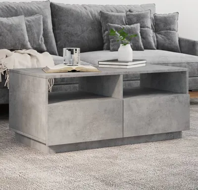 Immagine prodotto di Maison Exclusive - Tavolino con luci LED Grigio cemento 90x49x40 cm