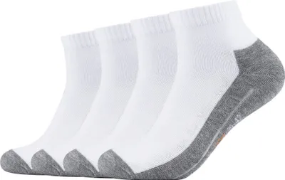 Produktbild von Camano Uni Socken - Pro Tex Function Quarter, einfarbig, 4er Pack Weiß 35-38
