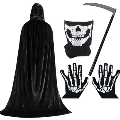 Productafbeelding van Halloween Kostuumset met Cape, Masker en Handschoenen