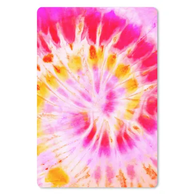 Produktbild von MuchoWow® Mauspad Mousepad Krawattenfärbung - Rosa - Gelb 18x27 cm - Mousepads - Maus Mat - Pad - Mausunterlage