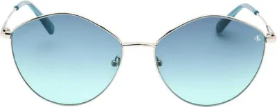 Produktbild von Calvin Klein - Sonnenbrille für Damen SY283 (Einheitsgröße) (Blau/Silber)