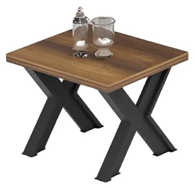 Image de Table d'appoint Table en bois Rectangulaire Bureau Marron Bois