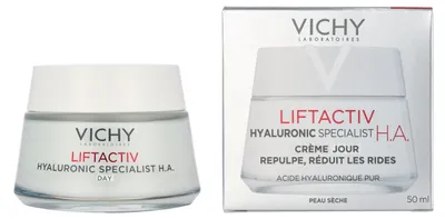Produktbild von Vichy LiftActiv Supreme, Frauen, trockene Haut, Sehr trockene Haut, Gesicht, Anti-Aging, Anti-Falten, Kräftigend, Glättend, Beruhigend, Topf, Aqua /Water/ Glycerin/ Dimethicone /, Rhamnose / Isohexadecane /, Alcohol Denat. / Propanediol /,...