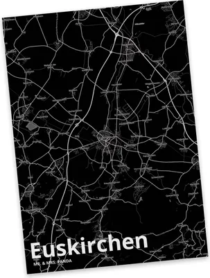 Produktbild von Mr. & Mrs. Panda Grußkarte Euskirchen - Geschenk, Kunstkarten, Ansichtskarte, Postkarte, Postkarten, Stadt, Ansichtskarten, Dorf Karte Landkarte Map Stadtplan