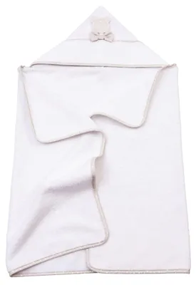 Immagine prodotto di Filet - Accappatoio per bambini, realizzato in morbido cotone, di forma triangolare e disponibile in delicati colori grigio-beige