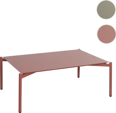 Obrázek produktu pro Hliníkový zahradní stůl HWC-O11, venkovní konferenční stolek, 105x65cm  terakota