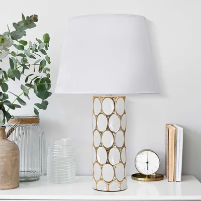Immagine prodotto di Badani - Lampada da Tavolo, Bianco, Necessaria 1 Lampadina