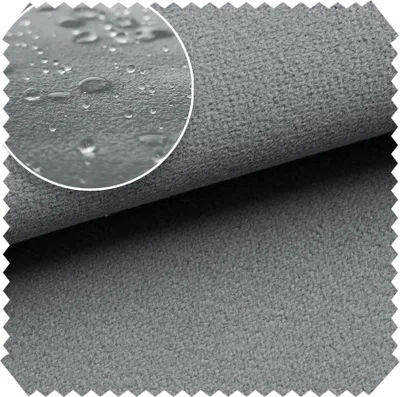 Produktbild von novely® TRITON - Microfaser Velours in Wildleder-Optik - Wasserabweisender Möbelstoff - Pflegeleichte Meterware 1lfm - Farbe: 33 Grau