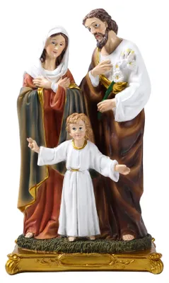 Heilige Familie Standfigur, 30 cm, Harz, handbemalt, katholisch