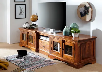 Produktbild von MASSIVMOEBEL24 TV-Board Akazie 210x50x50 honig lackiert OXFORD #0339