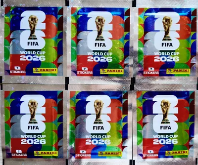 Produktbild von PANINI FIFA WORLD CUP 2026 sticker collection: 6 packets, 42 stickers