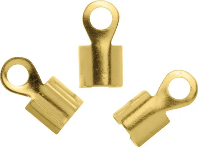 Produktbild von Glorex Endstück goldfarben 20 Stück , 7 x 9,5 mm