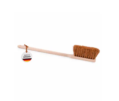 Produktbild von Langstiel Handfeger 60cm Lang Kokos 1 Stück Naturfaser Handbesen Handwerker-Besen Holzgriff Werkstatthandfeger weiche Borsten Holzstiel Industriebesen