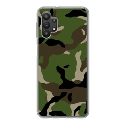 Produktbild von MuchoWow® Handyhülle Schutzhülle Hülle für Samsung Galaxy A32 5G Militärisches Tarnungsmuster Silikon Softcase Handy Hülle - Softcase