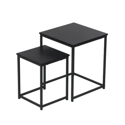 Produktbild von BIGTREE Couchtisch 2er Set aus Holz, Wohnzimmertisch Modern im Marmoroptik Satztisch Beistelltisch Kaffeetisch