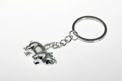 Produktbild von Schlüsselanhänger Schwein versilbert L 7,5 cm