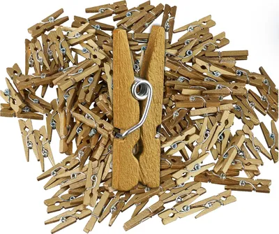 Produktbild von Mini Holz-Wäscheklammern - Set von 400 - Gold