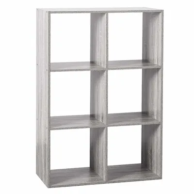 Immagine prodotto di Scaffale decorativo, rettangolare, bianco, 6 scomparti, 68 cm x 100,5 cm