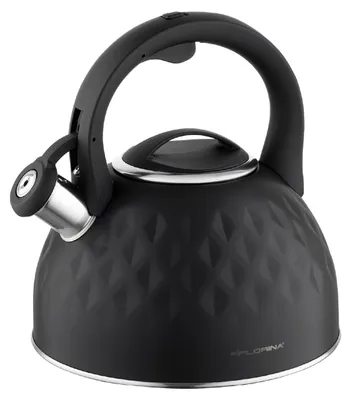 Produktbild von FLORINA Wasserkessel (2,5 l) | Edelstahl Teekessel DIAMANTE | Flötenkessel mit S