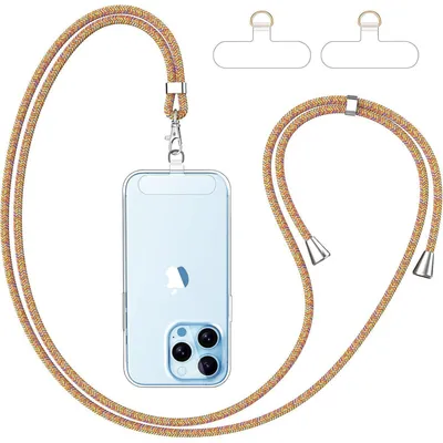 Produktbild von Handyband Universal mit 2x Patch, verstellbar, abnehmbar, Rainbow+Transparent