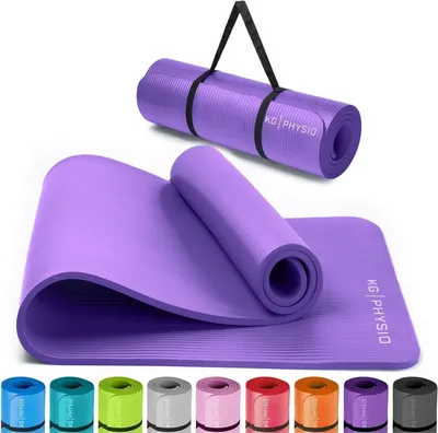 Obrázek produktu pro Prémiová podložka na jógu, gymnastiku a fitness, s popruhem, rozměry 183 x 60 x 1 cm