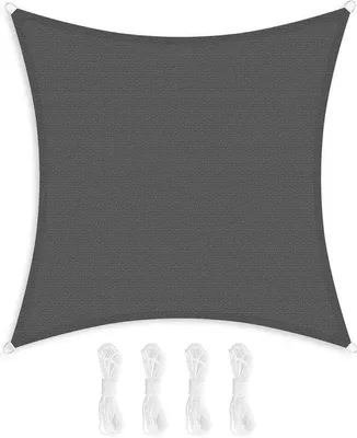 Produktbild von Famanu Sonnensegel 4 x 4 m - Reißfestes HDPE-Kunststoff - Wetterbeständig - UV-Schutz - Atmungsaktiv - Garten Balkon Terrasse Camping - Rechteckig -
