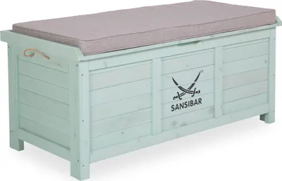 Produktbild von Gartentruhe SANSIBAR LAHOLM BHT 120x60x54 cm grün