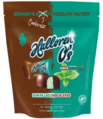Produktbild von Halloren O's Mint & Chocolate 144g