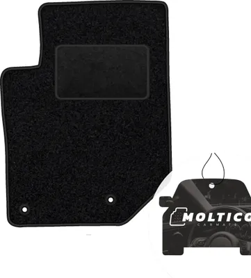 Produktbild von moto-MOLTICO Fahrer Fußmatte Auto Velours Fahrerseite Autoteppiche Schwarz Fahrermatte 1-teilig passend für Opel Corsa F ab 2019