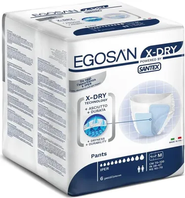 Image de Egosan Pants X-Dry Medium - 12 paquets de 6 protections